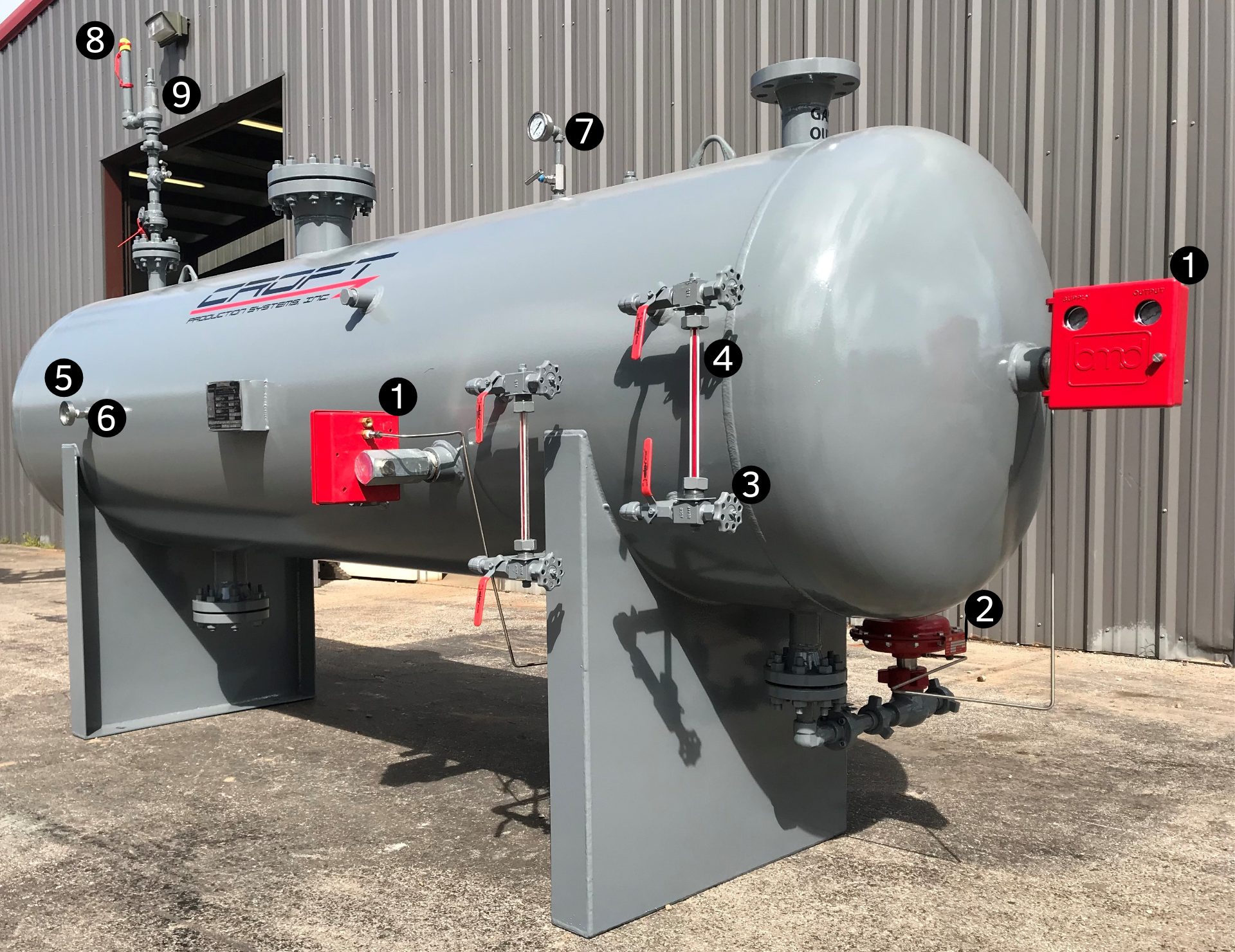 Parts of a Horizontal Separator - Croft Supply